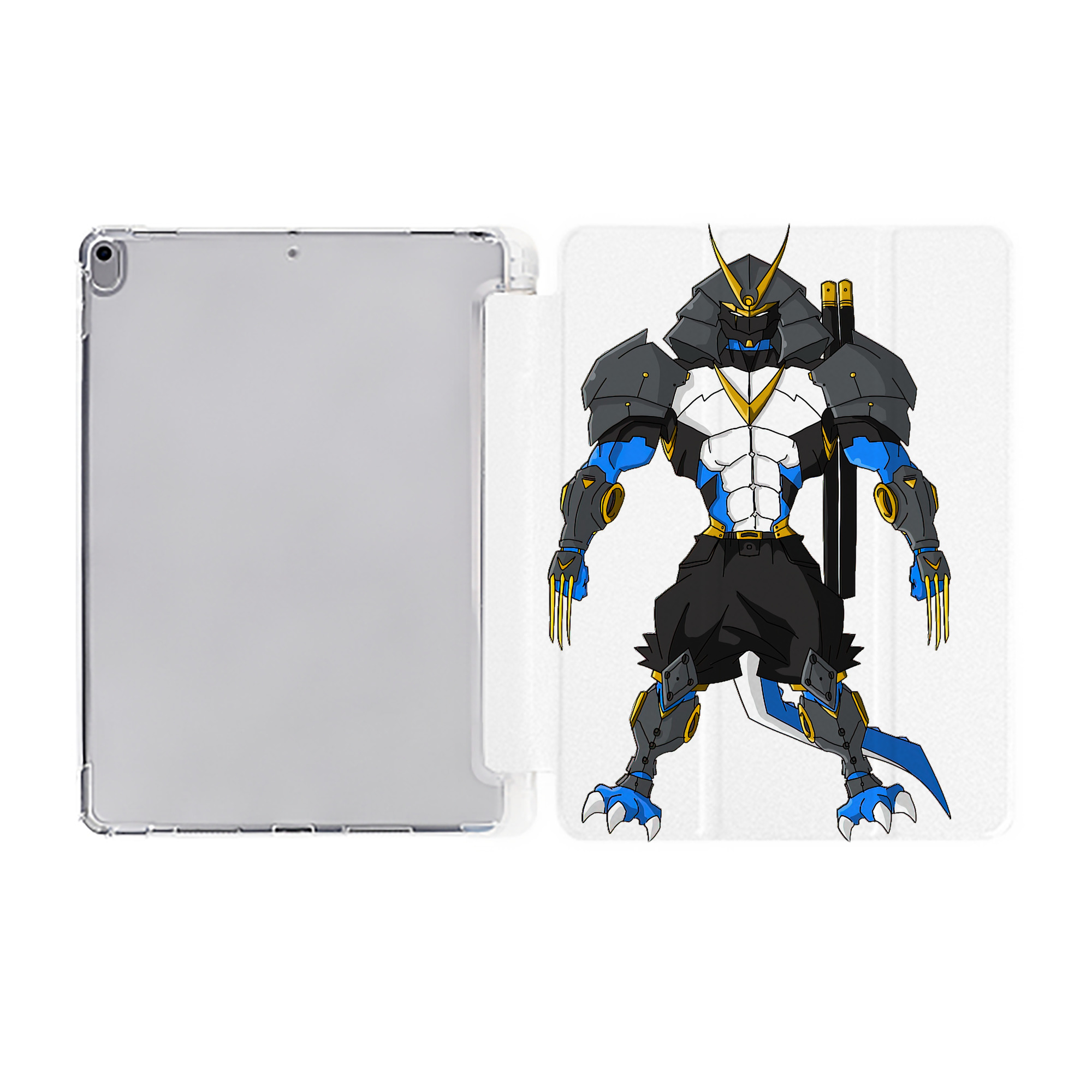 （画像用） Digimon デジタルモンスター/デジモン IPad ケース ペン収納付き 三つ折りスタンド PUレザー×シリコン 対応機種9.5/10.5/10.9インチ
